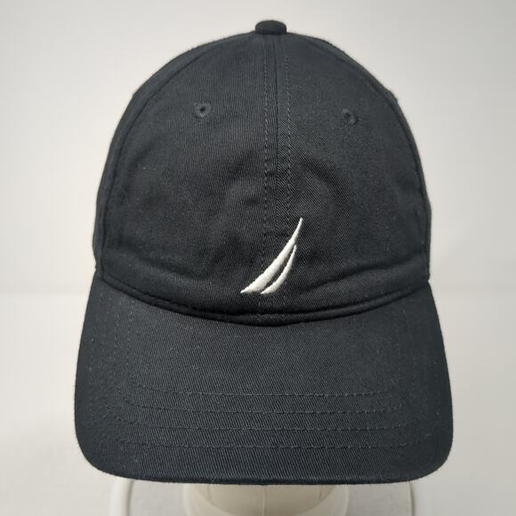 Nautica Slideback Baseball Hat Black One Size Embroidered Adjustable - Picture 2 of 9